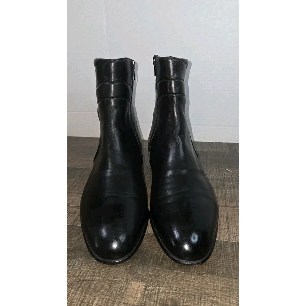 Men's Florsheim Imperial Black Zip Made In Italy Boots Sz 7D